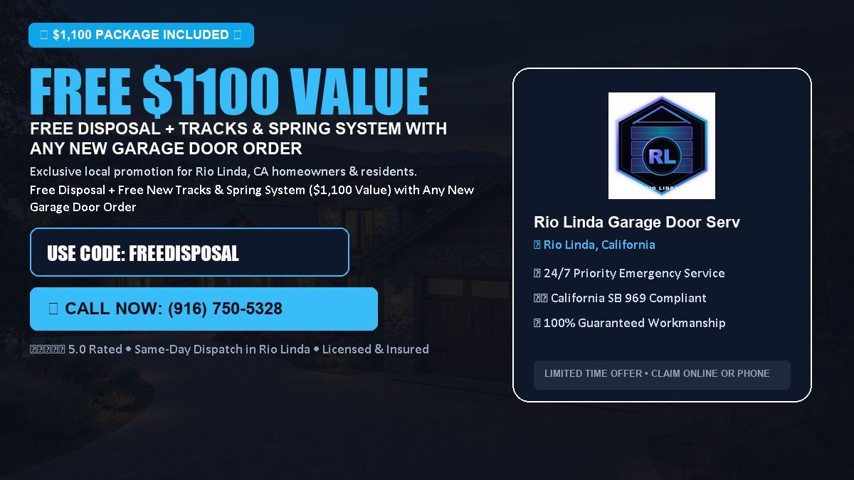 Rio Linda Garage Door Service FREE Haul-Away & Heavy-Duty Tracks with New Door in Rio Linda, CA